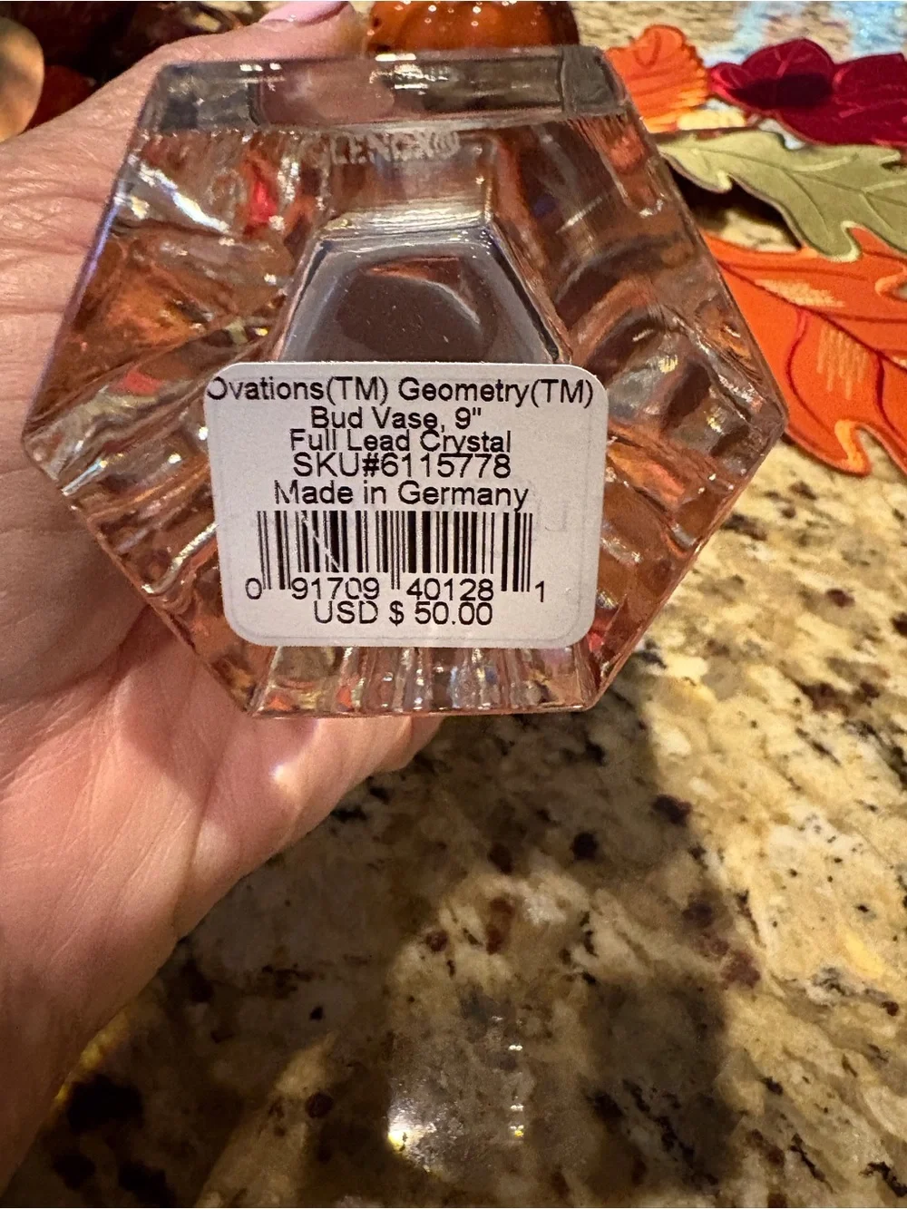 Lenox Crystal Bud Vase